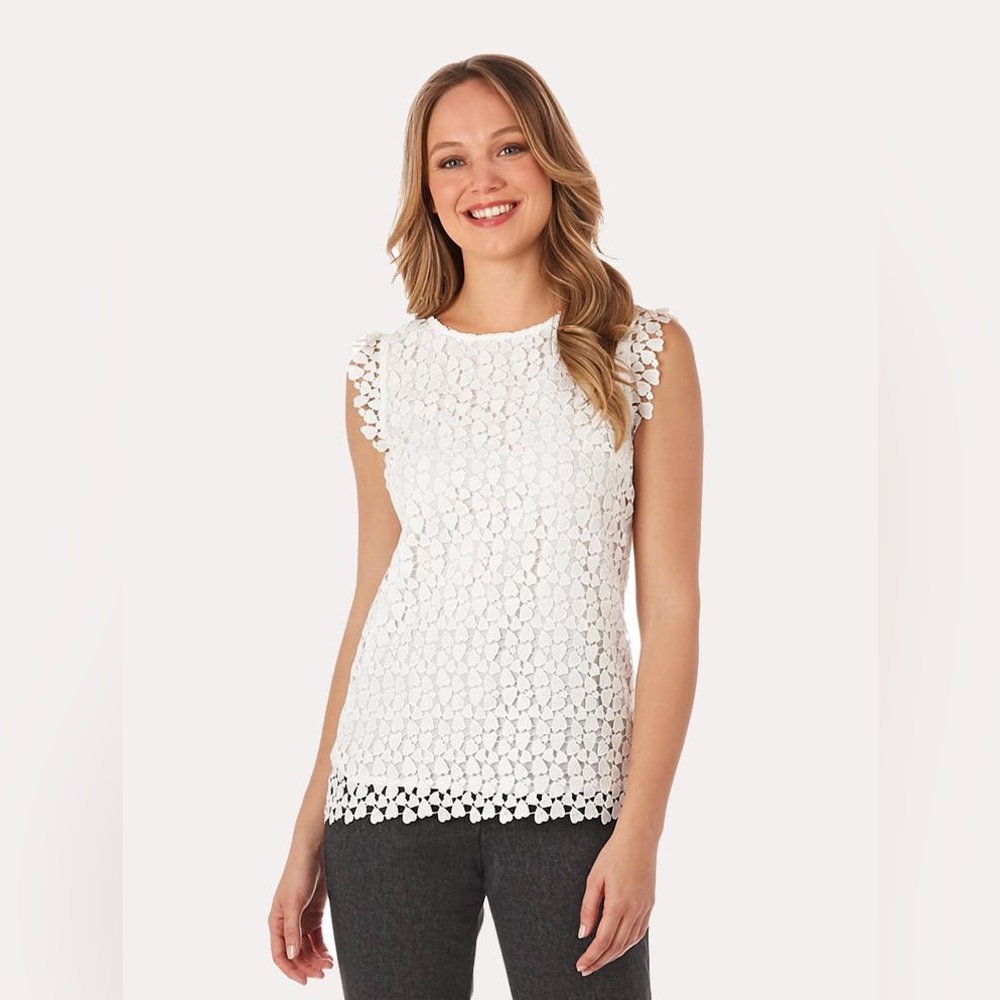 NWT Jude Connally Reagan Heart Lace Top XL